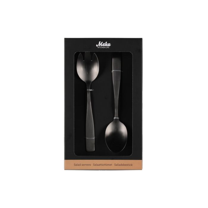 Maku Kitchen life Basic Salaattiottimet terästä mattamusta