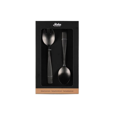 Maku Kitchen life Basic Salaattiottimet terästä mattamusta