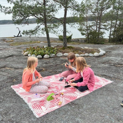 UUTTA! Sisilia Piknik-viltti / torkkupeitto / jättipyyhe punainen 140x170cm