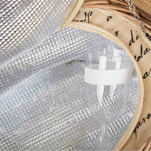 UUTTA! Piknikkori Alexandra House Living Harmaa Luonnollinen 31,0 x 23,0 x 43,0cm