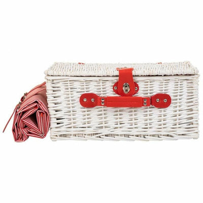 UUTTA! Piknikkori Alexandra House Living Puna-valkoinen 35,0 x 25,0 x 49,0cm
