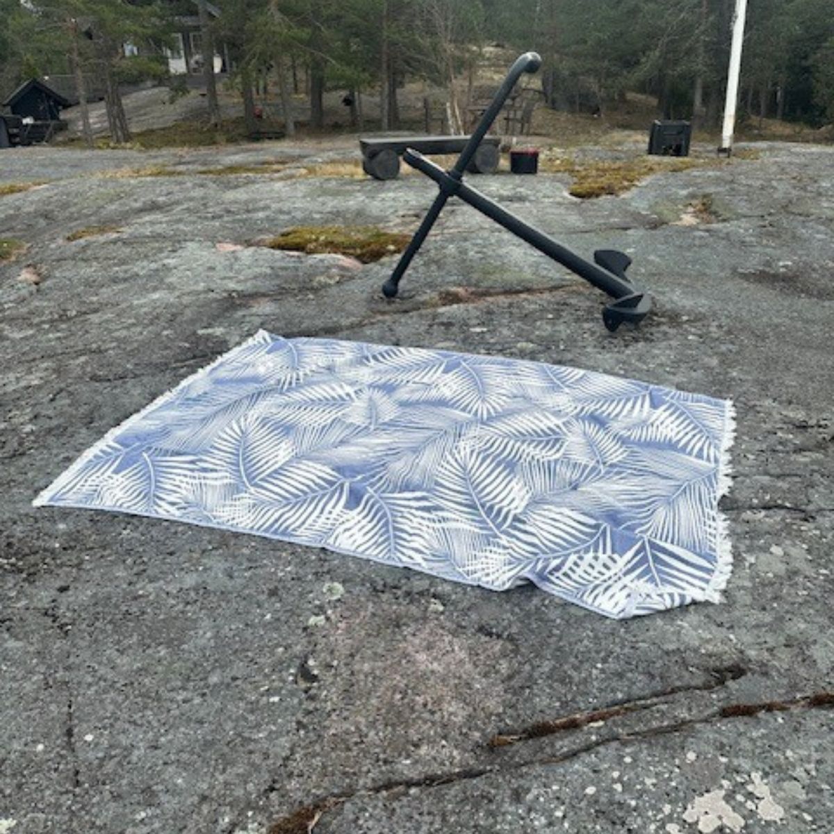 UUTTA! Como Piknik-viltti / torkkupeitto / jättipyyhe sininen 140x170cm