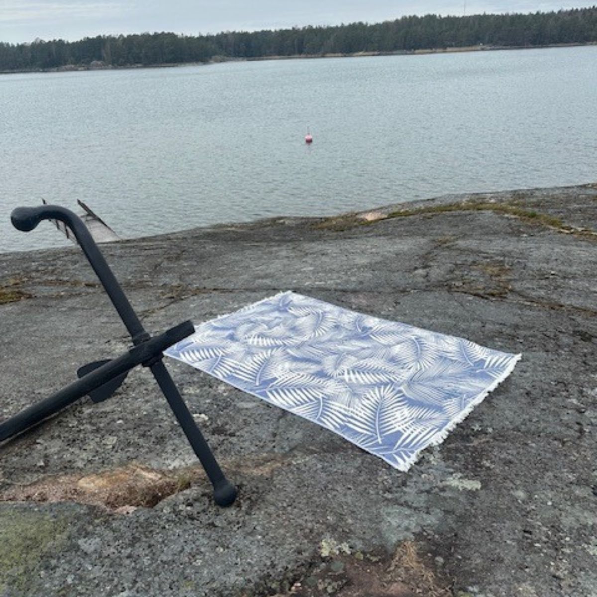 UUTTA! Como Piknik-viltti / torkkupeitto / jättipyyhe sininen 140x170cm