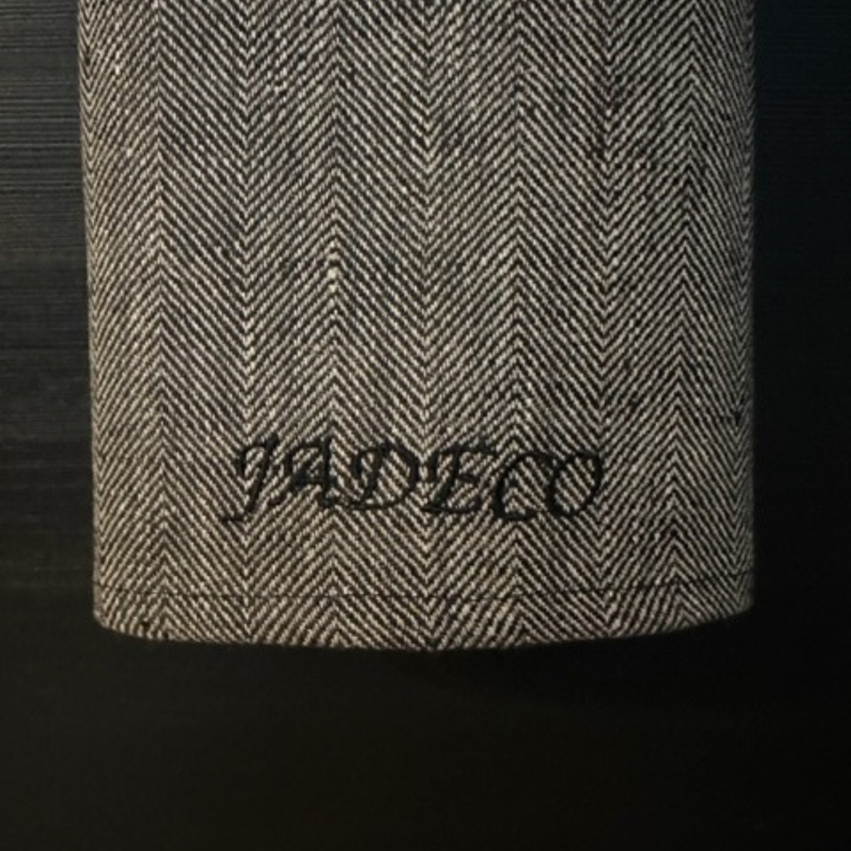 Jadeco Living - Keittiöpyyhe/käsipyyhe musta-harmaa (kalanruoto) 45 x 65 cm